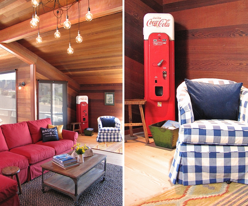 Restored old coke machine for the playful living room