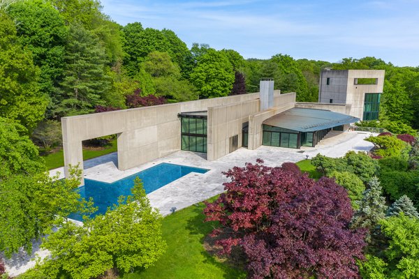 The five-acre hilltop locale is surrounded by trees and shrubberies with the original landscaping costs estimated to be approximately $3m, according to the listing agent. 