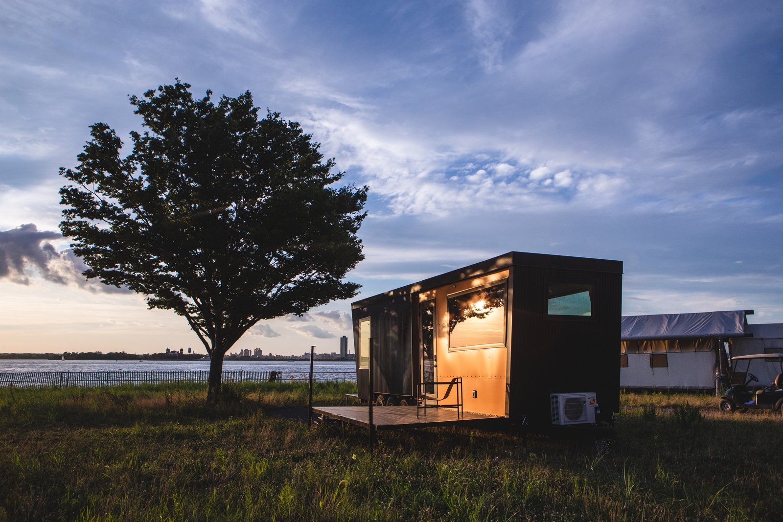 Outlook Shelter epitomizes rugged luxury. "All our features and innovations are integrated in one modular unit, so we can move and operate it quickly," says Peter Mack, founder and CEO of Collective Retreats.