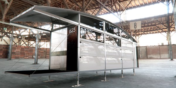 Launched as an architecture school project and later patented through the University of South Florida, AbleNook is a flat-pack kit home made from aircraft-grade aluminum framing and SIPs. The hurricane-resistant design can withstand 180-mph gusts of wind, and adjustable leg jacks enable it to adjust to uneven terrain. The flexible structure can be expanded with additional modules to serve as a dwelling, emergency shelter, school, or office. No power tools are required to assemble the modular homes. A larger, bespoke dwelling with a Smeg kitchen and spacious, skylit bathroom costs $65,000, with proceeds going towards production design for disaster relief AbleNooks. Deliveries are expected in Q3 2019.