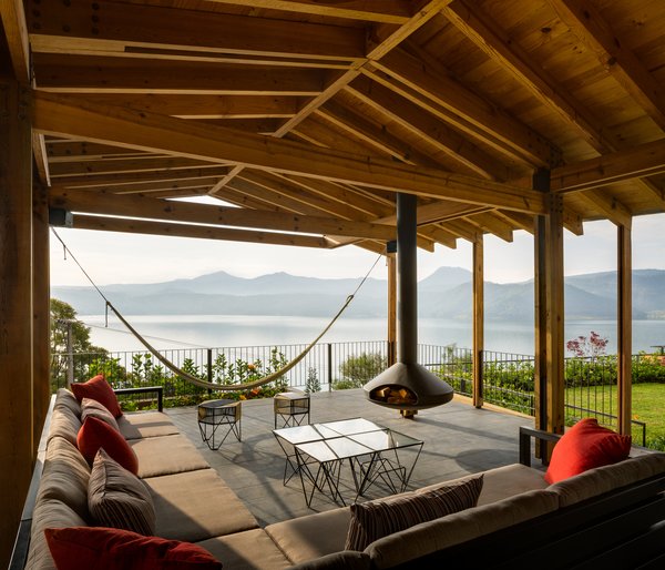 A sheltered open-air lounge provides a prime spot to take in the view.