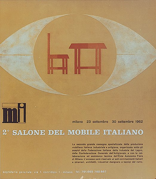 An ad by Studio Becheroni-Marotta from 1962—the second year of Salone del Mobile.