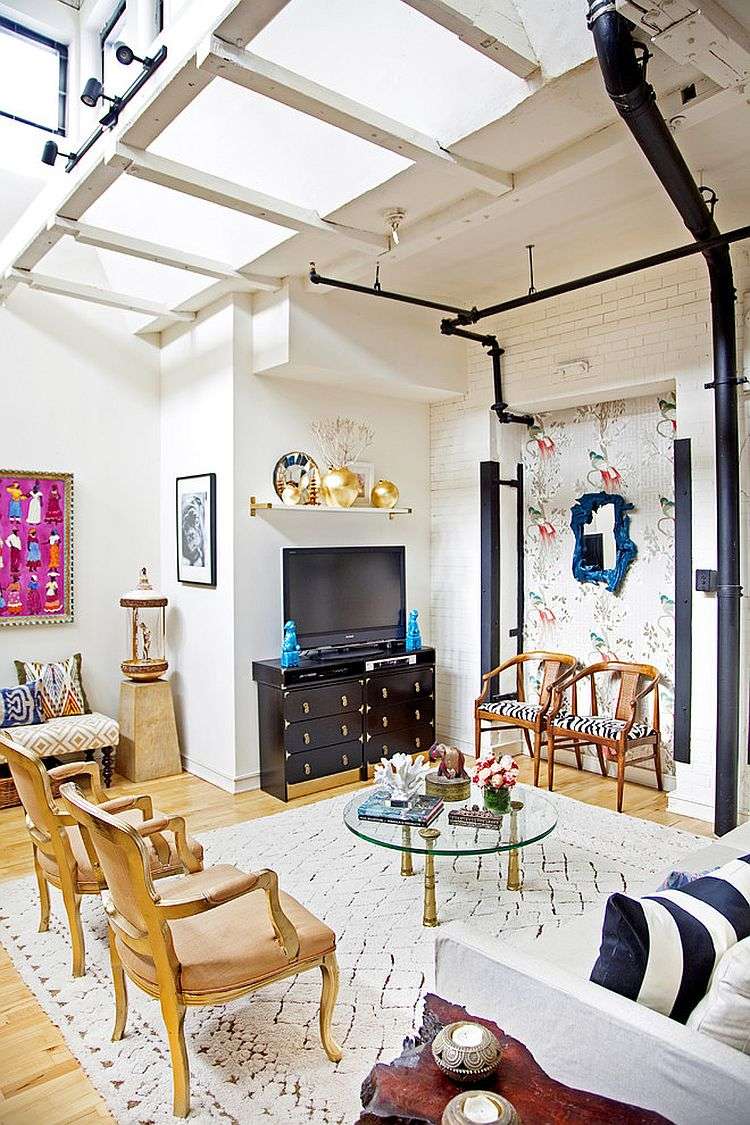 Best Eclectic Living Rooms in White: Weaving Together Contrasting Elements!
