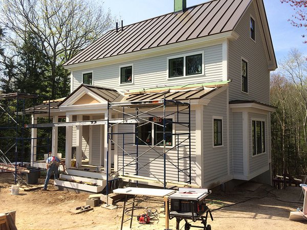 A project by Michael Maines in New England adheres to Passive House principles and points agreed upon by local building experts. 