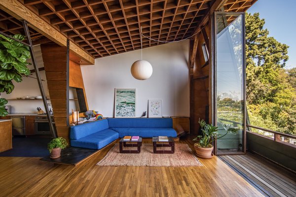 Recognized as Jones' first architectural masterpiece, the structure served as both his personal home and studio. Decades later, the duplex is now being offered as a boutique rental property.