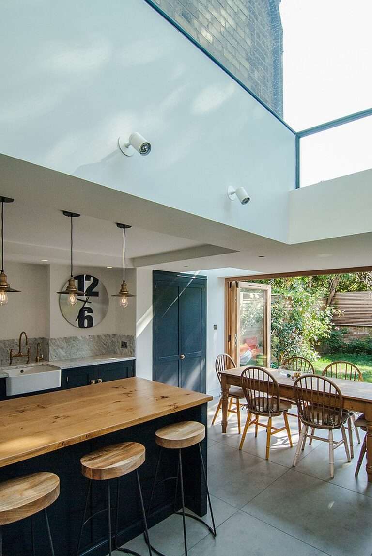 Oak, Steel and Glass Shape Gorgeous Rear Extension of Stoke Newington Home