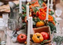 an edible thanksgiving table arrangement
