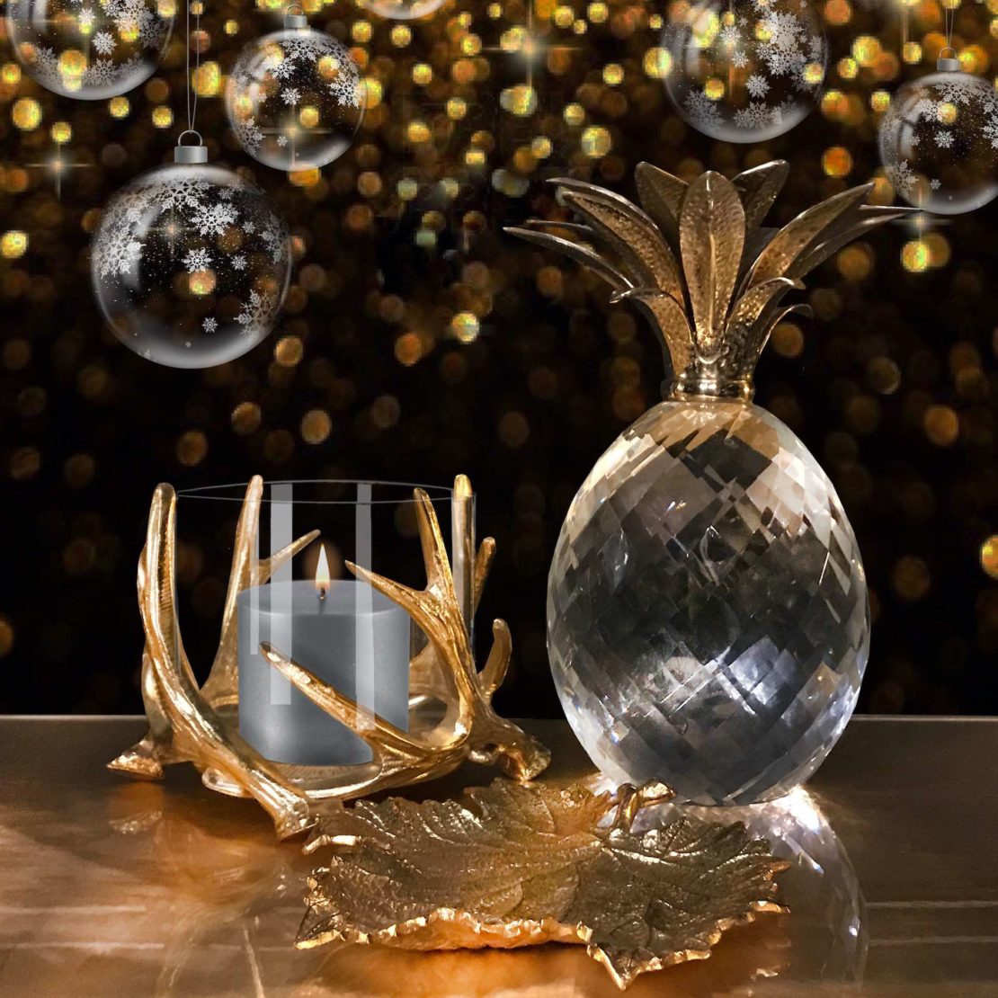 Bespoke Christmas - Crystal Glass Pineapple