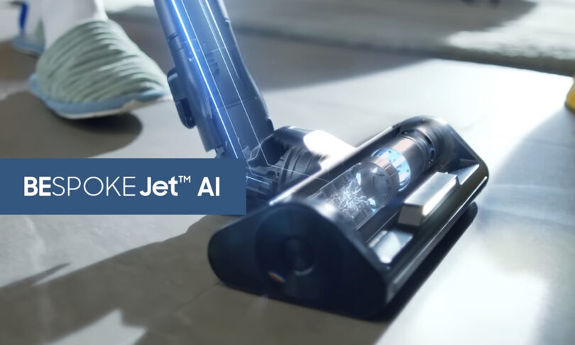 Close up the Bespoke Jet AI's vacuum head.