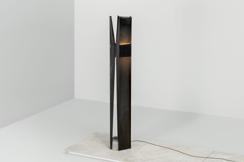 modern structural floor lamp