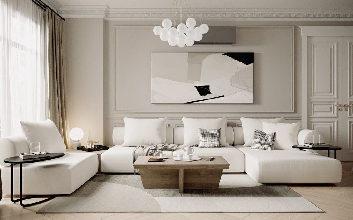 White sofa from high end furniture stores in Miami