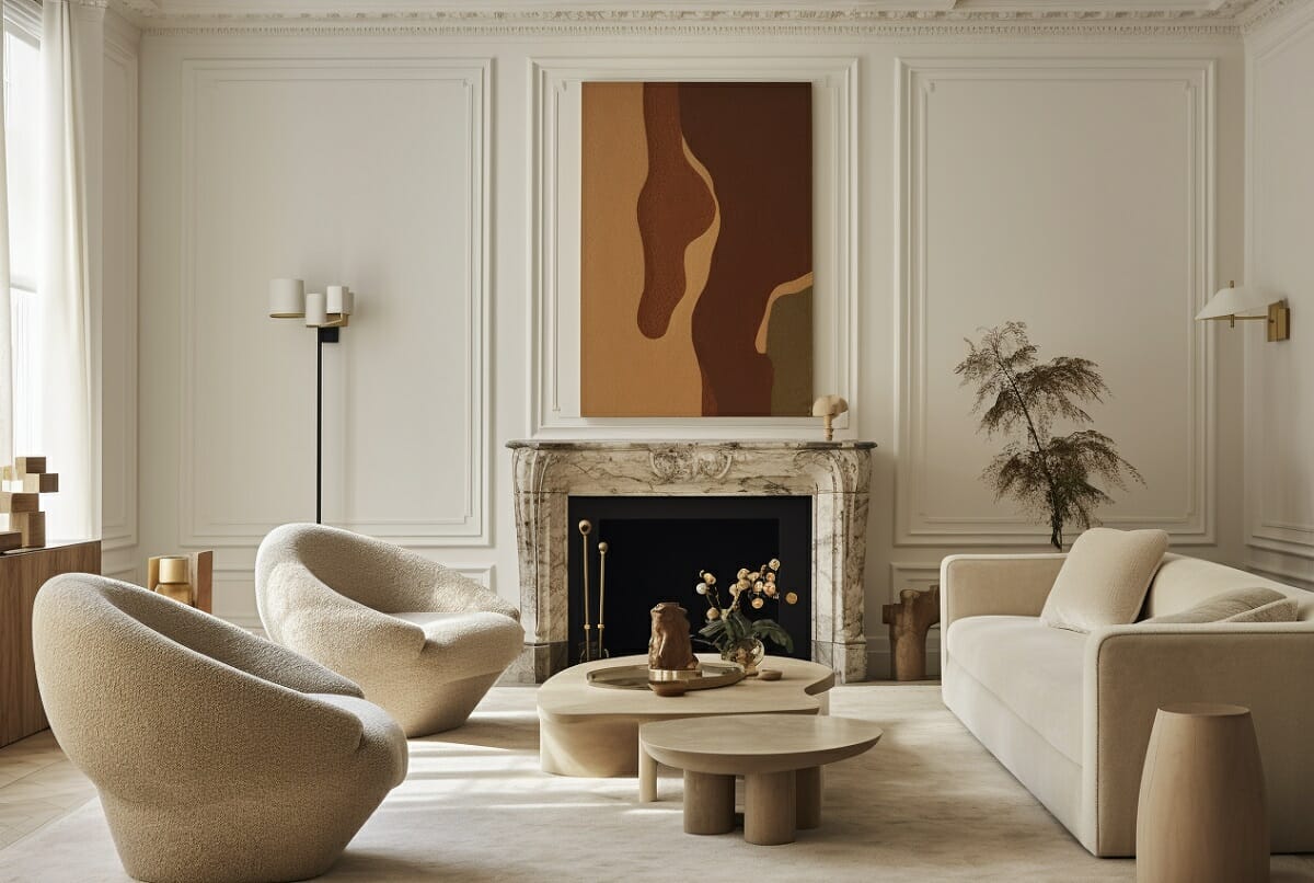 Luxury furniture from local Miami stores in a contemporary interior