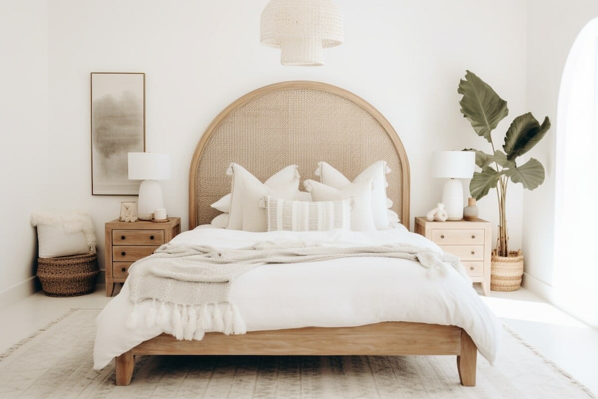 Serene natural bedroom design