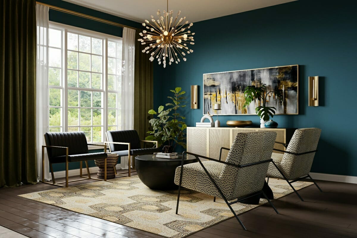 Eclectic & cozy aesthetic living room by Decorilla