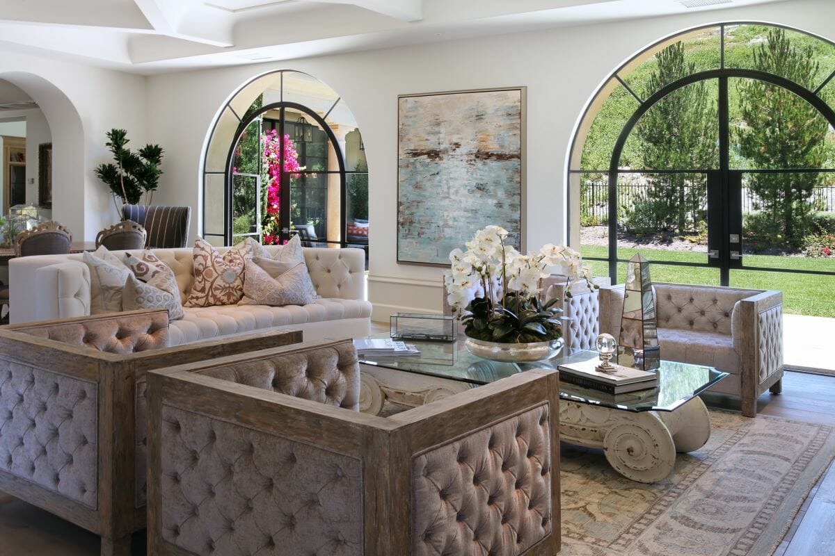 glam aesthetic living room decor ideas