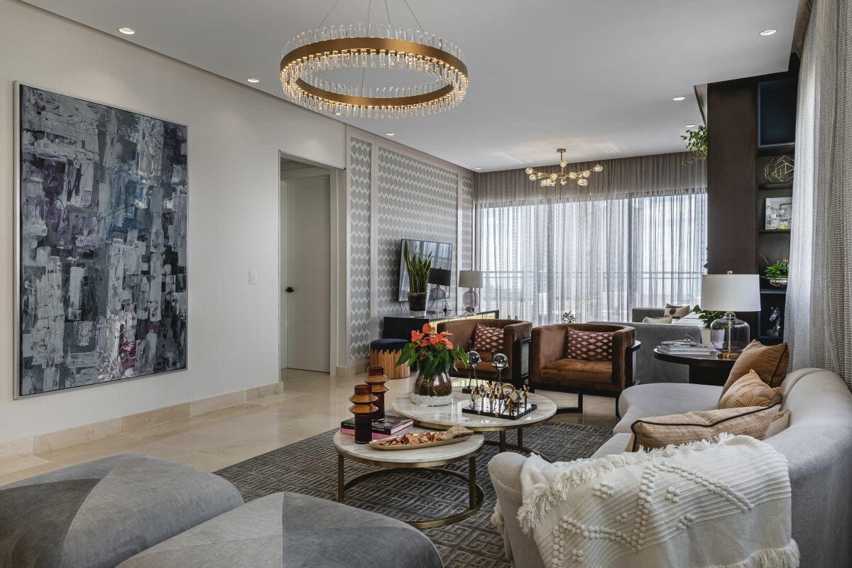 Luxe living room aesthetic by Decorilla designer Lam K.