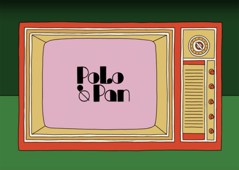 illustration of an old-fashioned tv reading Polo & Pan