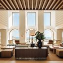 Aethos Ericeira Hotel / Pedra Silva Arquitectos - Interior Photography, Living Room, Windows, Table, Chair, Beam