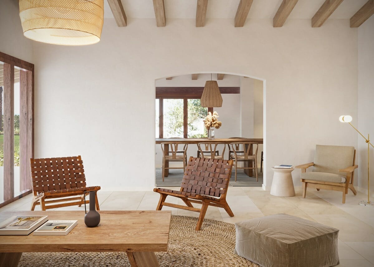 Minimal modern mediterranean interior design