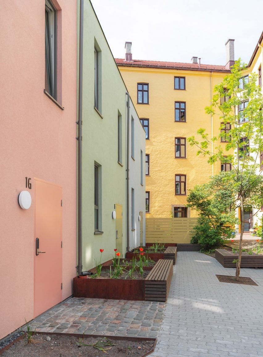 Pastel-coloured housing in Oslo