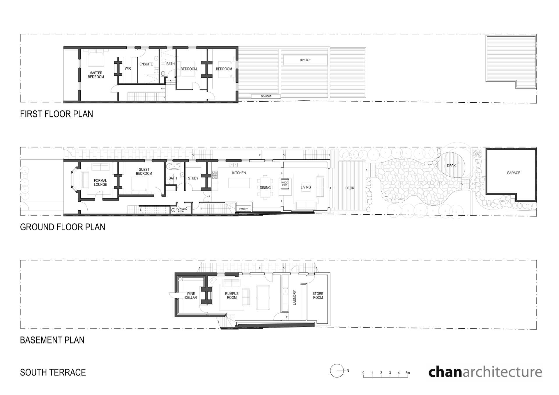 The floor plan of a renovated terrace house in Australia.