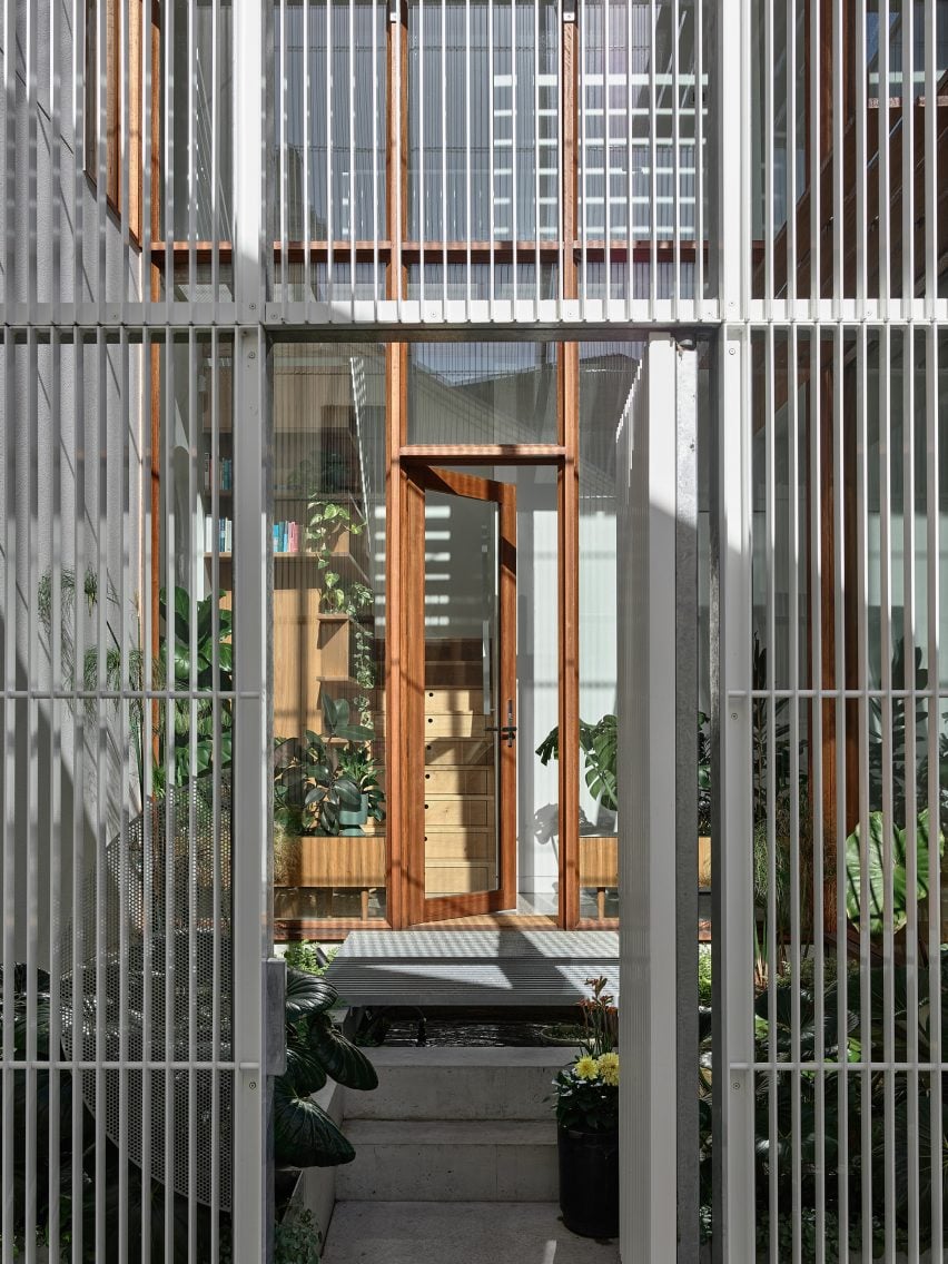 New central front doorway of Helvetia by Austin Maynard Architects