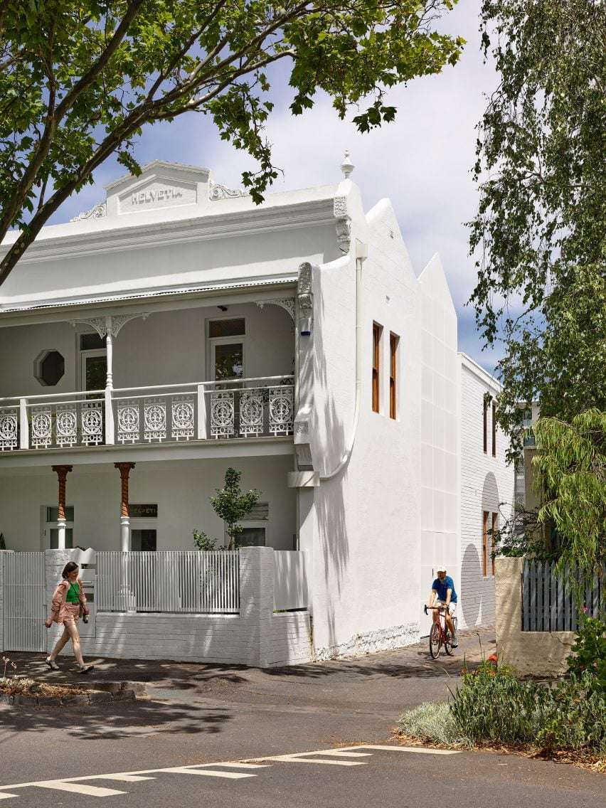 Helvetia house in Fitzroy from street view 