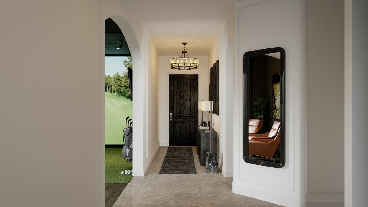 Luxury short term rental entryway design by Decorilla
