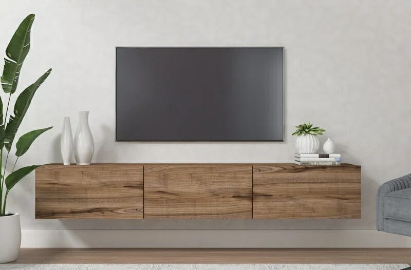 Best fireplace tv stand with a floating design