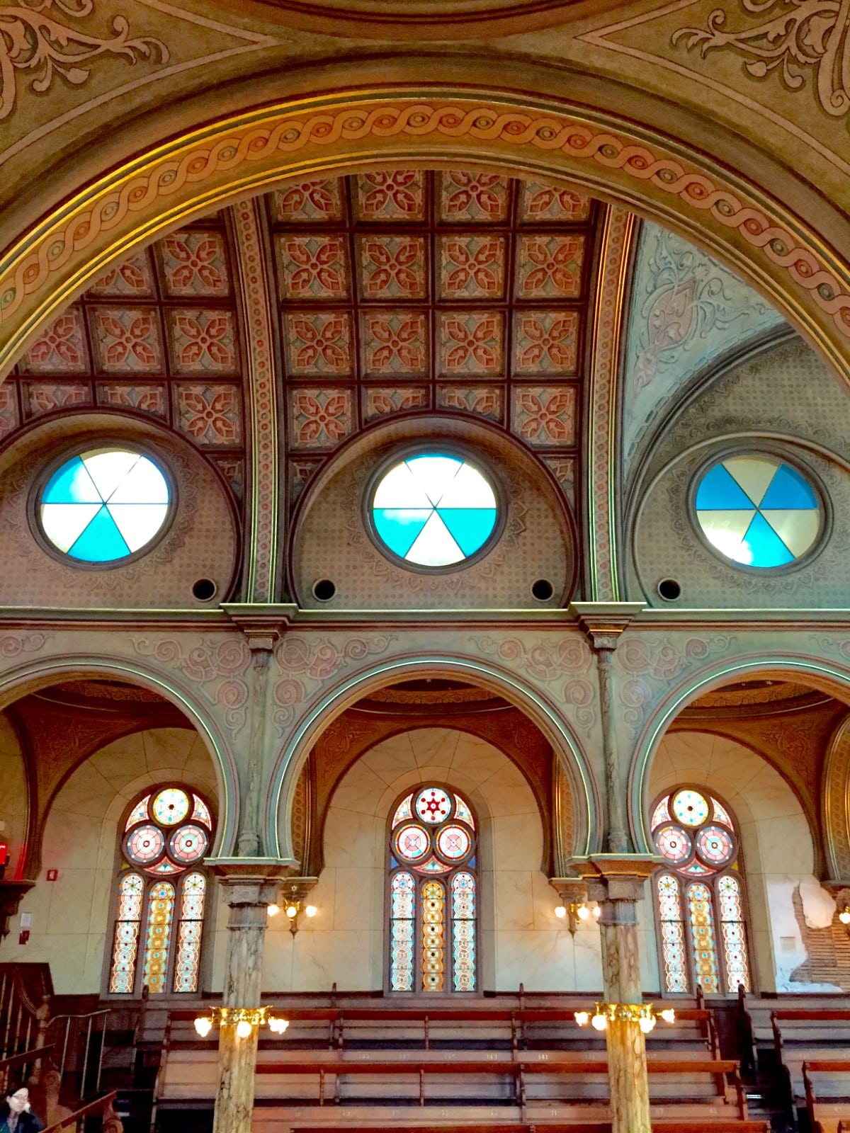 Interior of the Eldridge Street synagogue in Manhattan