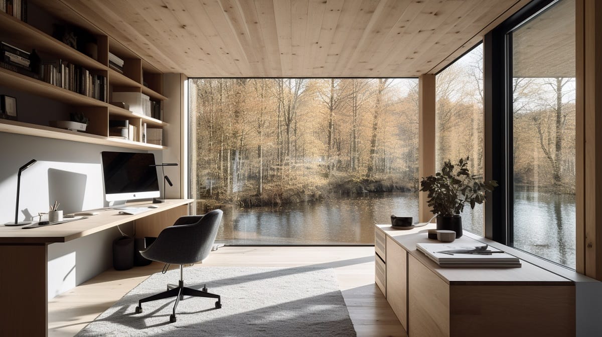 Home office design trends 2024 with a focus on sustainability