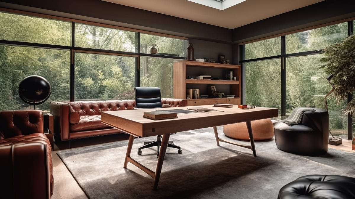 Home office trends 2024 with stylish seating