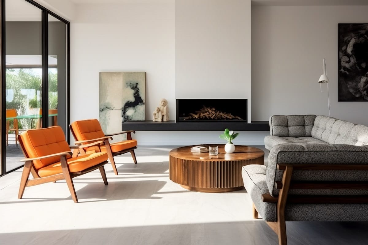 Modern living room interior design trends 2024