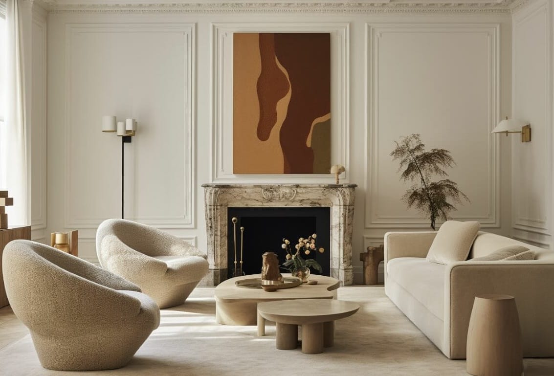 Living-room-furniture-trends-2024 in beige