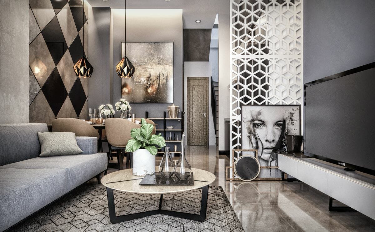 Living room decor 2024 by Decorilla designer Lam K.