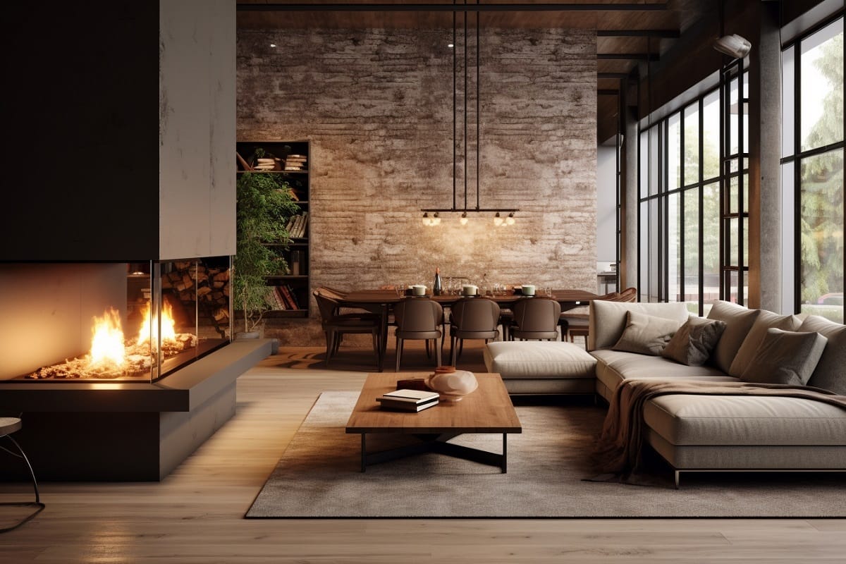 Rustic living room design ideas and trends 2024