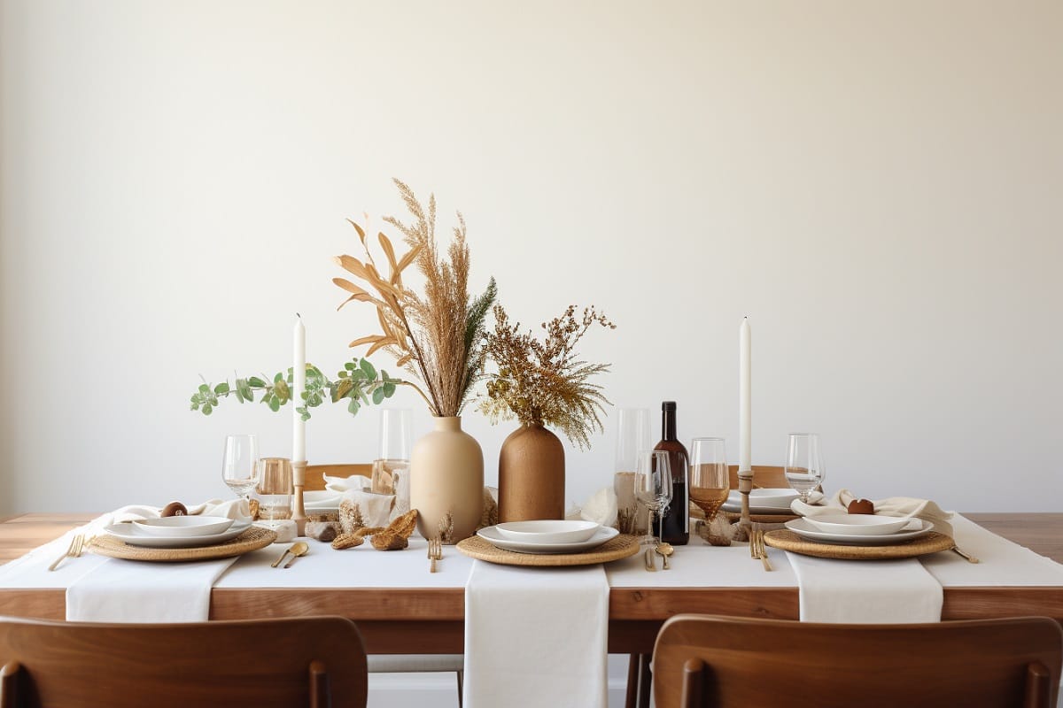 Organic thanksgiving decorating ideas for a table setting