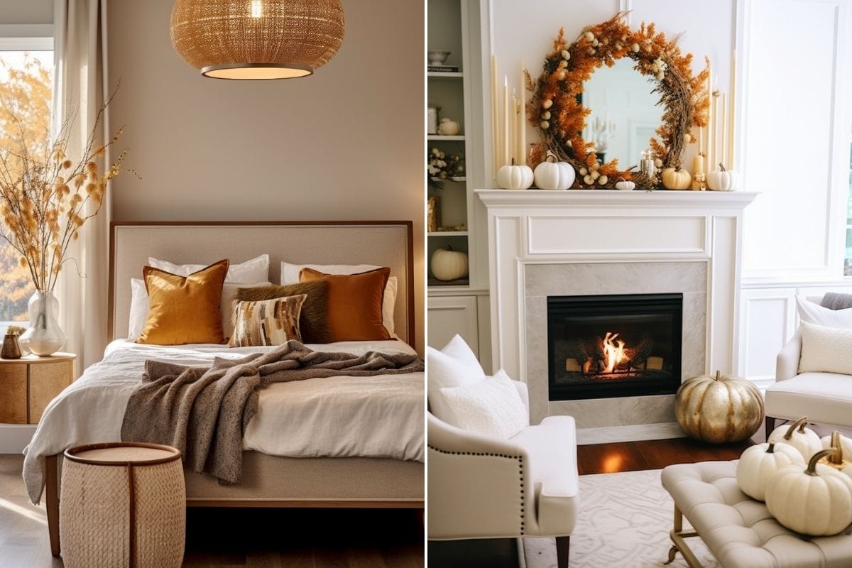 Decorate for thanksgiving with a neutral color scheme