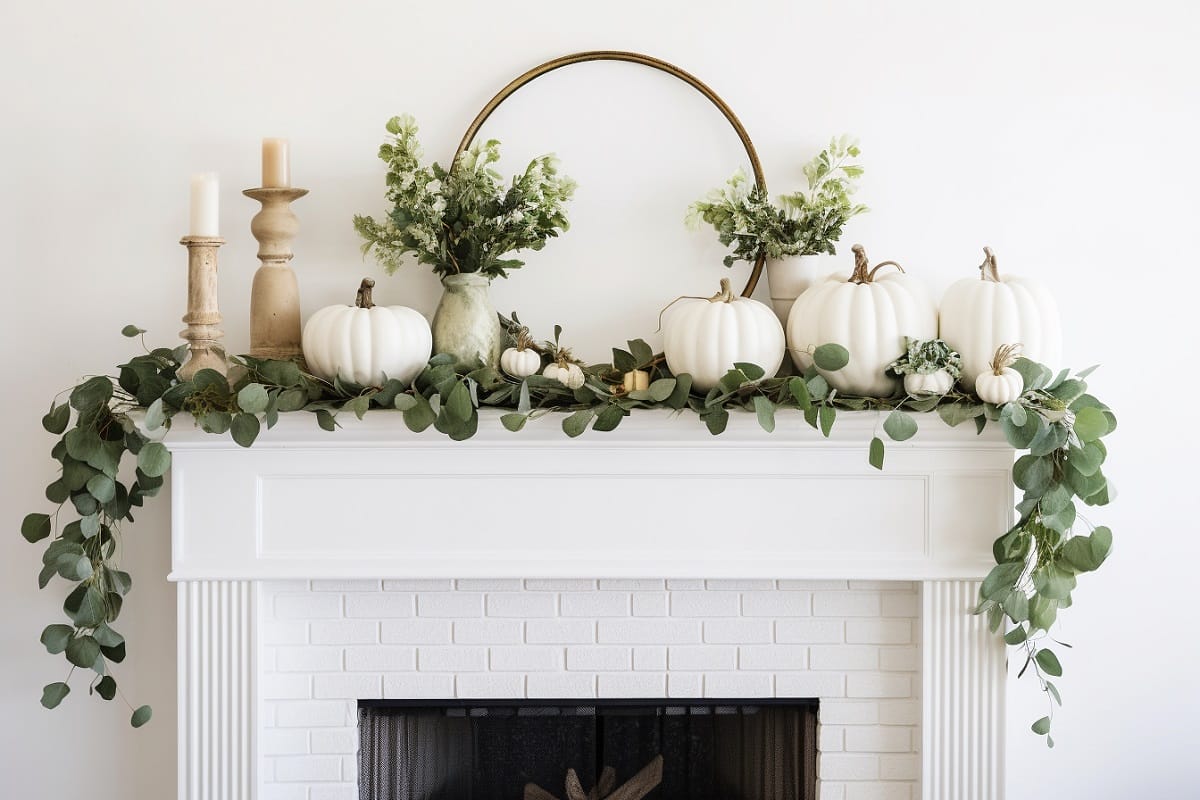 Decorate for a chic Thanksgiving with green and white