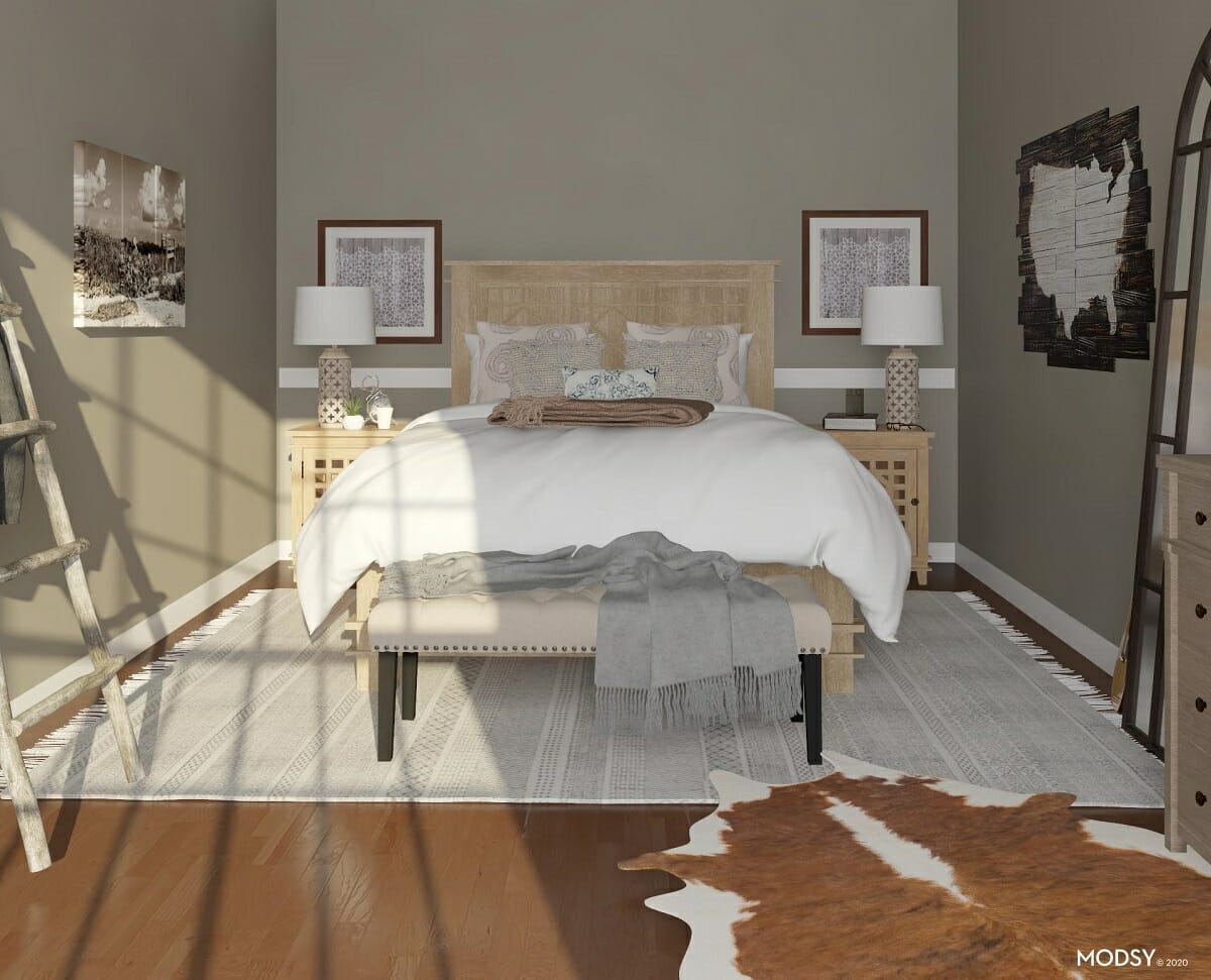 Modsy rustic bedroom interior design