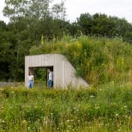 The House Under The Ground by WillemsenU with a grassy rooftop