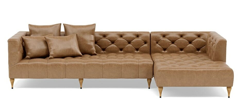 Top grain leather sectional - Interior Define
