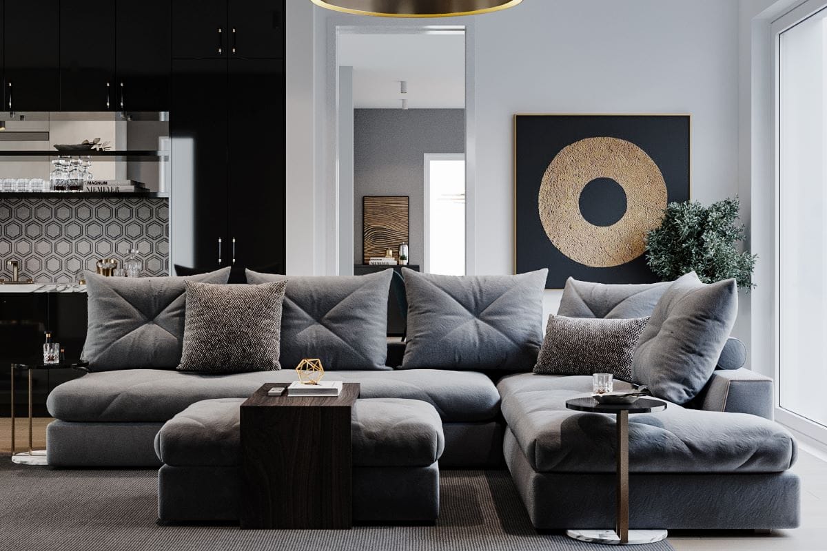 Modern luxury living room decor by Decorilla