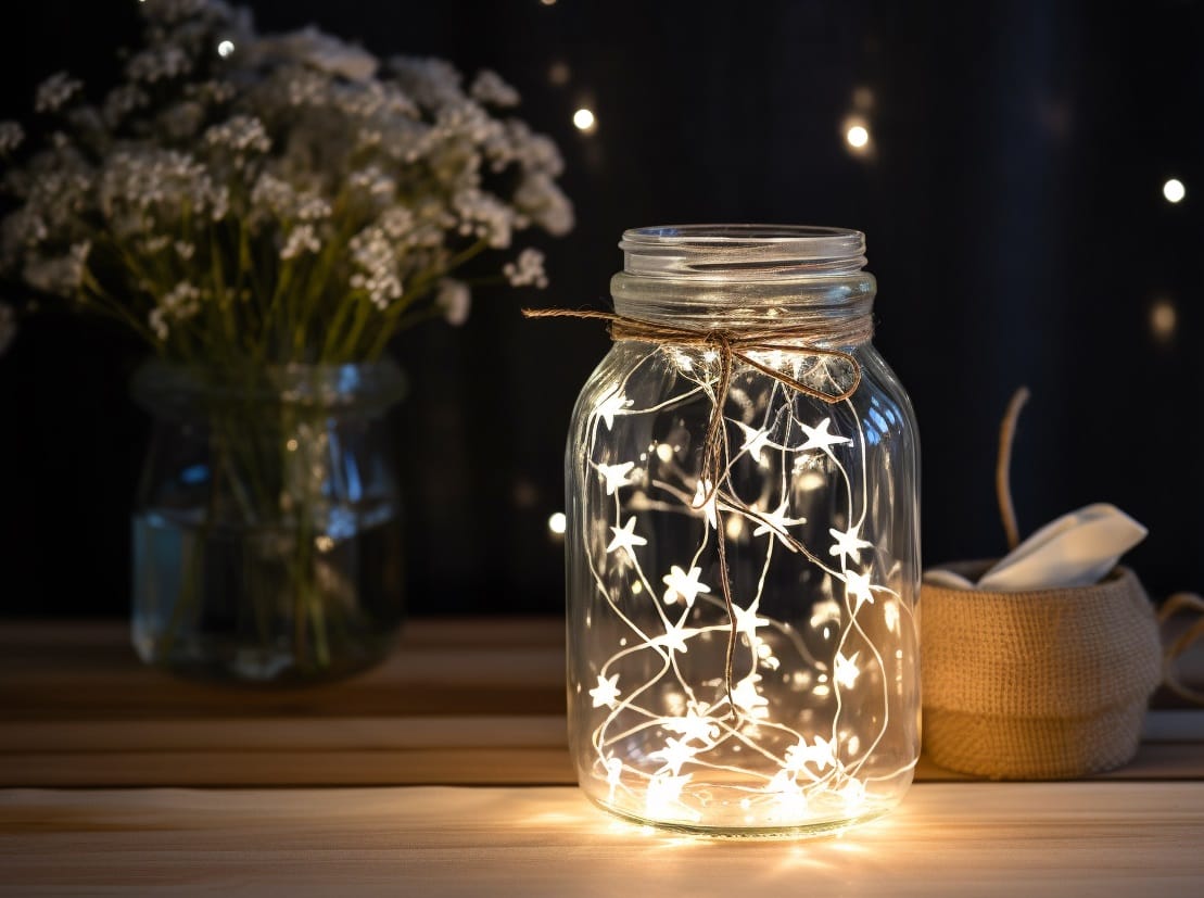 Cute star jar new years eve decorations