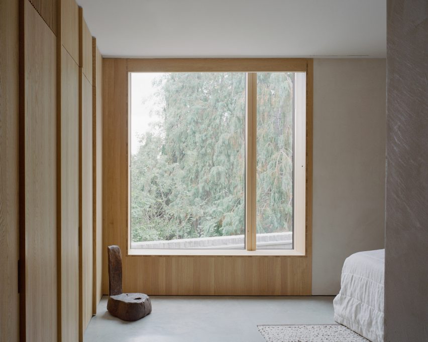 Bedroom with large picture window