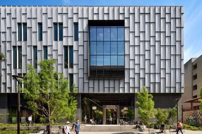 Textural metal skin wraps University of Washington building by Miller Hull