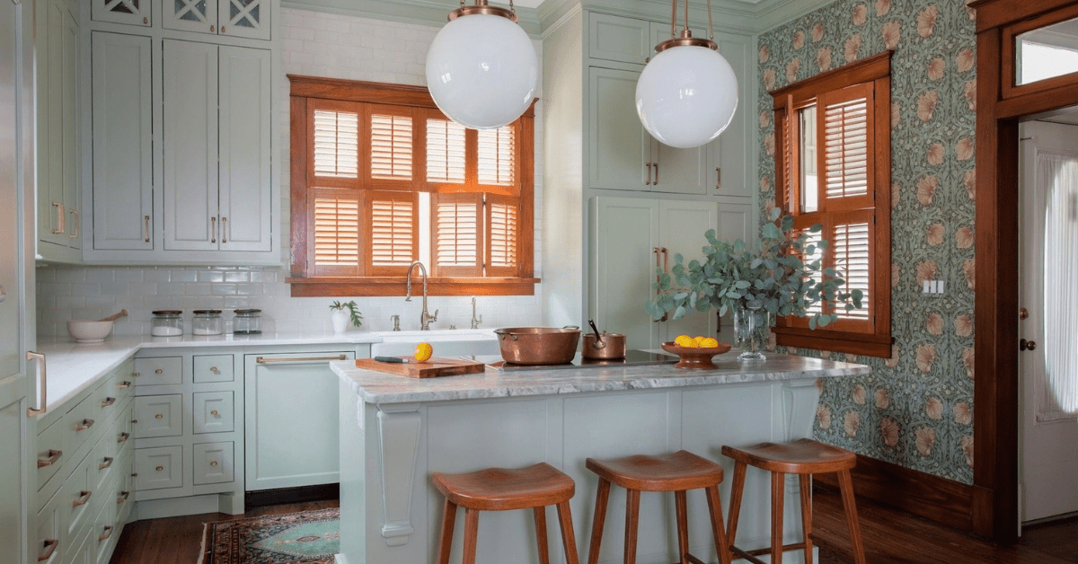 Kitchen of a cottagecore house.