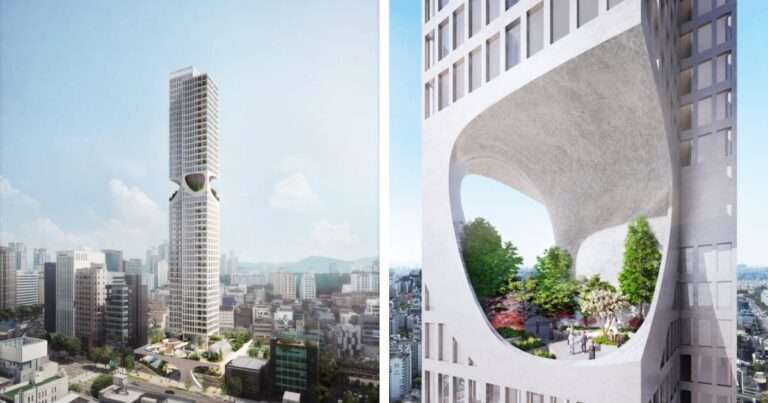 Architects Place Innovative Open Garden in Center of Seoul Skyscraper