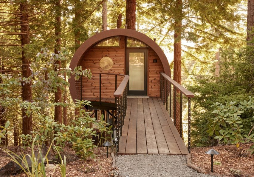 Domed entrance to treehouse