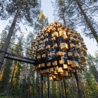 Biosphere hotel room at the Treehouse hotel in Swedish Lapland